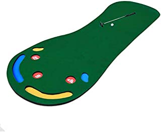 Practice Mat Enlarged Golf Putting, Home Use Practice Golf Mat Putting Green Folding Training Aid for Lawn Flooring, 130×90cm (Color : Without Putter)