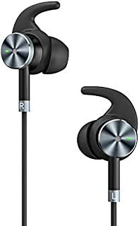 Active Noise Cancelling Headphones, TaoTronics Noise Cancelling Earbuds Wired Headphones in-Ear Earphones with 15 Hours Playtime and Built-in Microphone, Black