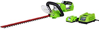 Greenworks 22-Inch 24V Cordless Hedge Trimmer, 2.0 AH Battery Included 22232