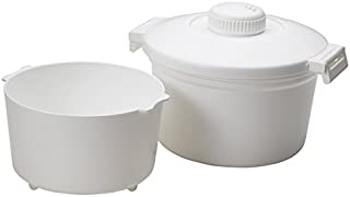 Nordicware 64000 Microwave Rice Cooker Cup Cookware, 8.5, White