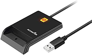 CAC Smart Card Reader Rocketek DOD Military USB Common Access USB Smart Card Reader Compatible with Windows XP/Vista/7/8/10, Mac OS 10.6-10.10 and Linux