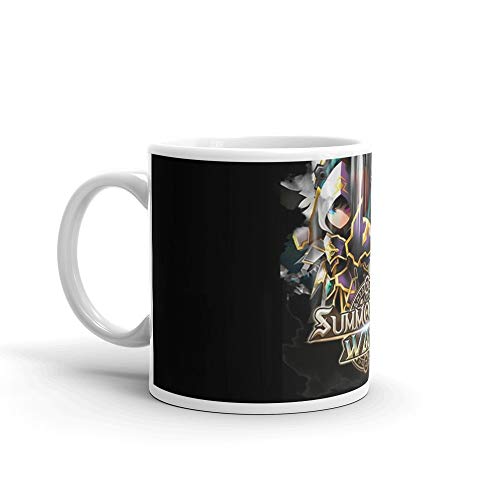 Artamiel and Fermion - Light Archangel between Dark Archangel - Summoners War 11 Oz Fine Ceramic Mug With Flawless Glaze Finish