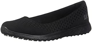 Skechers Sport Women's Microburst One up Fashion Sneaker,Black,7 M US