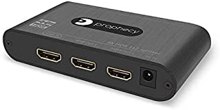 gofanco Prophecy HDMI Splitter 4K 60Hz 1x2 2-Port  4K @60Hz 4:4:4, HDR, 3D, HDMI 2.0a, HDCP 2.2, EDID, 18Gbps, Auto Scaling, Firmware Upgradeable