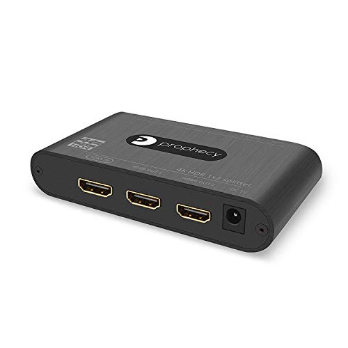 gofanco Prophecy HDMI Splitter 4K 60Hz 1x2 2-Port  4K @60Hz 4:4:4, HDR, 3D, HDMI 2.0a, HDCP 2.2, EDID, 18Gbps, Auto Scaling, Firmware Upgradeable