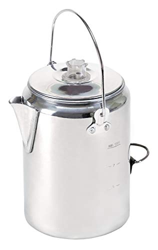 Stansport Aluminum Percolator Coffee Pot, 9 Cups