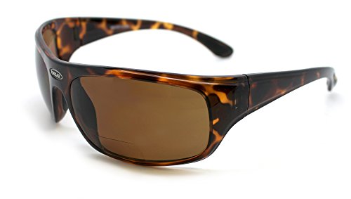 Eye Ojo Renegade Patented Bifocal Polarized Reader Full Rim Men's Fishing Sunglasses 100% UV Protection (Tortoise Frame, Brown Lens - 600882, Bifocal +2.50)
