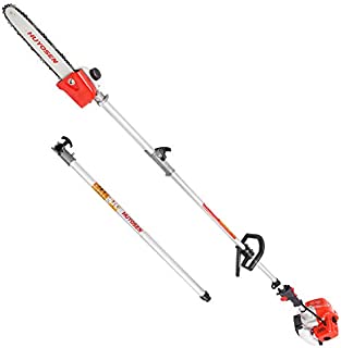 HUYOSEN Gas Pole Saw, 45CC 2-Cycle Pole Saws for Tree Trimming 8.2 FT to 11.4 FT with Extension for Hedge Trimmer, Branch Cutter with Carry Bag