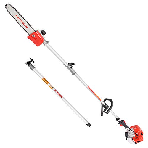 HUYOSEN Gas Pole Saw, 45CC 2-Cycle Pole Saws for Tree Trimming 8.2 FT to 11.4 FT with Extension for Hedge Trimmer, Branch Cutter with Carry Bag