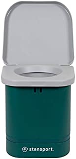 STANSPORT Portable Camp Toilet 14 x 14 x 14 in, Green