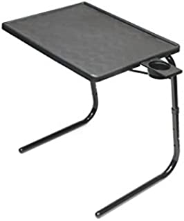 Table Mate II Folding TV Tray Table and Cup Holder with 6 Height and 3 Angle Adjustments the Original TV Tray (Black)