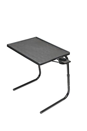 Table Mate II Folding TV Tray Table and Cup Holder with 6 Height and 3 Angle Adjustments the Original TV Tray (Black)