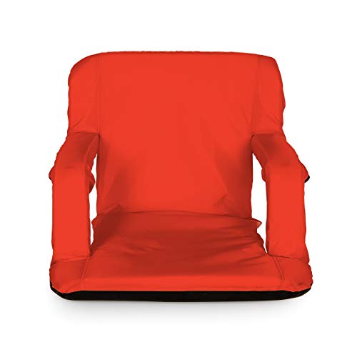 Camco Red Portable Reclining Stadium Seat for Bleachers (53096)