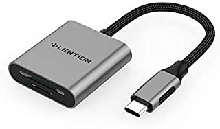 LENTION USB C to SD/Micro SD Card Reader, Type C SD 3.0 Card Adapter Compatible 2020-2016 MacBook Pro 13/15/16, New Mac Air/iPad Pro/Surface, Samsung S20/S10/S9/S8/Plus/Note, More (CB-C8, Space Gray)