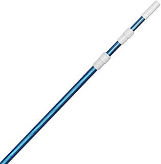 Aquatix Pro Swimming Pool Pole, 4 to 12 Feet, Professional Aluminium Telescopic Pole, Best for Skimmer Nets, Vacuum Heads and Brushes, Strong Grip & Lock, Ribbed Finish, 1.1mm Commercial Thickness