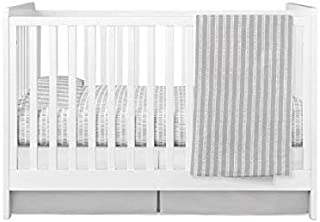 Elys & Co. Baby Crib Bedding Sets for Boys and Girls  4 Piece Set Includes Crib Sheet, Quilted Blanket, Crib Skirt and Baby Pillowcase  (Bamboo Design in Grey)  (Grey Bamboo)