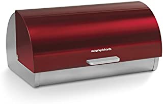 Morphy Richards Accents Roll Top Bread Bin - Red