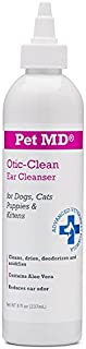 Pet MD Otic Clean Dog Ear Cleaner for Cats and Dogs - Effective Against Infections Caused by Mites, Yeast, Itching and Controls Odor - 8 oz