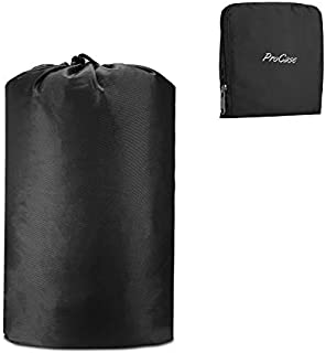 ProCase Travel Laundry Bag, Foldable Compressible Storage Pouch Sports Gym Laundry Bag Packing Organizer Bag for Dirty Clothes During Trip Black