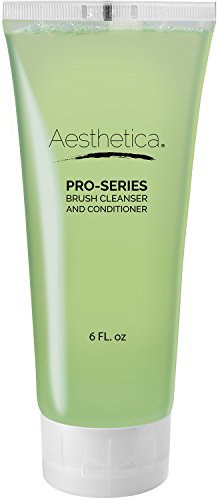 Aesthetica Makeup Brush Cleaner - Cruelty Free Make Up Brush Shampoo for any Brush, Sponge or Applicator - Made in USA - 6 oz.