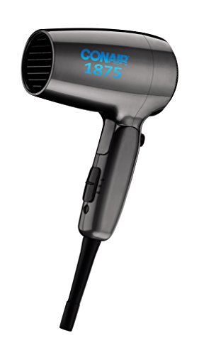 Conair 1875 Watt Compact Folding Handle Hair Dryer, Travel Hair Dryer