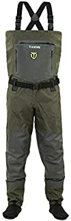 TIDEWE Breathable Waders, Waterproof Stockingfoot Chest Waders with Zippered Pockets, Lightweight Fly Fishing Waders for Men and Women (Size L)