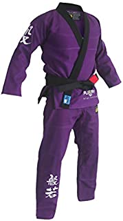 FLUORY Lightweight BJJ Gi,Brazilian Jiu Jitsu Uniform for Men & Women (BJJF09ZI, A2)