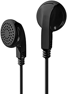 Bulk Disposable Earbud Headphones - in-Ear Earphones with 3.5mm Headphone Plug, Wholesale Lot (500 Pack, Black)