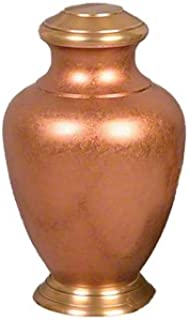 Best Friend Services Kennedy Paws Series Quality Pet Cremation Urn for Dogs and Cat Ashes, Medium Size, Copper with Brass Trim