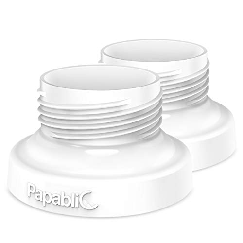 Papablic Direct Pump Bottle Adapter, for Spectra S1 S2, Avent Breast Pumps to Use with Comotomo Baby Bottles, 2 Pack