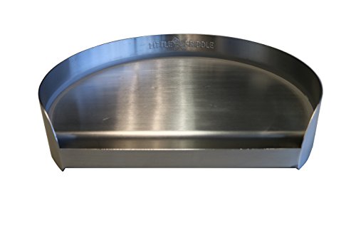 Kettle-Q Little Griddle KQ17R 100% Stainless Steel Round Griddle with Even Heating Cross Bracing for Charcoal/Gas Grills, Camping and Tailgating (17