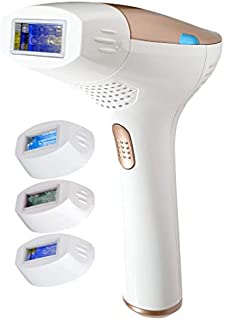 FAUSTINA 3-in-1 IPL (3 Lamps 1,500,000 Shots) Hair Removal, Skin Rejuvenation, and Acne Clearance Device - Completely Painless - Full Results After 3-7 Treatments - Free Pouch & Sunglasses.