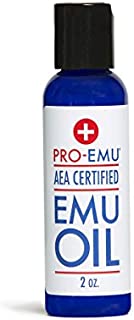 PRO EMU Oil (2 oz) All Natural Emu Oil - AEA Certified - Made in USA - Best All Natural Oil for Face, Skin, Hair and Nails.