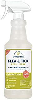 Wondercide - Flea, Tick and Mosquito Spray for Dogs, Cats, and Home - Flea and Tick Killer, Control, Prevention, Treatment - with Natural Essential Oils - Pet and Family Safe - Lemongrass 32 oz