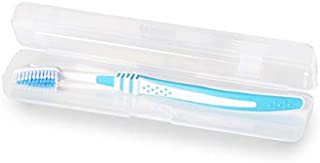 Holdio Portable Travel Toothbrush Case, Hard Plastic Dust-proof Toothbrush Container & Toothpaste Box Holder (Transparent)