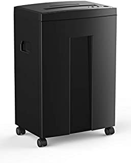 WOLVERINE 18-Sheet 60 Mins Running Time Cross Cut High Security Level P-4 Heavy Duty Paper/CD/Card Ultra Quiet Shredder for Home Office with 6 Gallons Pullout Waste Bin SD9113(Black ETL)