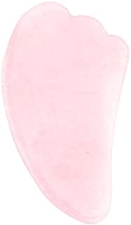 JOVIVI Natural Rose Quartz Stone Gua Sha Scraping Massage Tool, Wing-shape Healing Crystal Guasha Board Facial Massager Traditional Scraper Tool