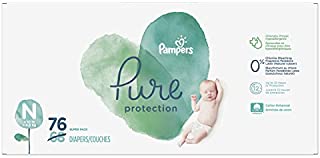 Diapers Newborn, 76 Count - Pampers Pure Protection Disposable Baby Diapers