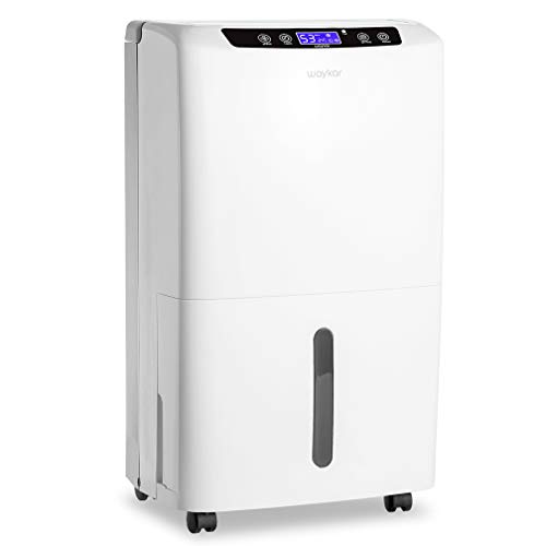 Waykar 40 Pint Dehumidifier for Home and Basements in Spaces up to 2000 Sq Ft,Auto or Manual Drain