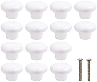 20 Packs Ceramic Cabinet Knobs, KINJOEK Vintage Ceramic Door Knobs Pull with 0.98 Inch Screws, Handles Drawer Cupboard Kitchen Cabinet Knobs for Home Kitchen Office Bathroom and Dresser