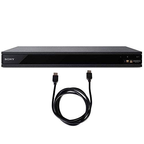 Sony 4K UHD Blu-ray Player with HDR and Dolby Atmos 2019 Model (UBP-X800M2) with 6ft High Speed HDMI Cable Black