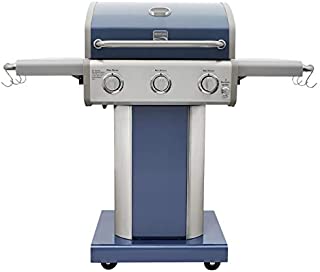 Kenmore PG-4030400LD-AZ-AM 3 Burner Outdoor Patio Gas BBQ Propane Grill, Azure