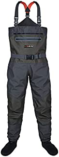 Hisea Fly Fishing Chest Waders Breathable Stocking Foot Wader Without Boots for Men Women