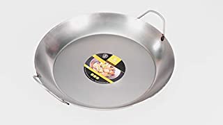 Matfer Bourgeat Black Steel Paella Pan, 17 3/4