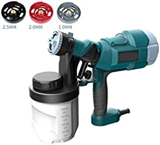 WSMLA Handheld Paint Sprayer Sprays Unthinned Latex Includes Detail Finish Nozzle Complete Adjustability for All Needs 500W Electric Spray 900Ml Paint Sprayer Paint with 1/2/2.5Mm Nozzle