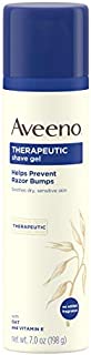 Aveeno Therapeutic Shave Gel with Oat and Vitamin E to Help Prevent Razor Bumps and Soothe Dry and Sensitive Skin, No Added Fragrances and Non-Comedogenic, 7 oz