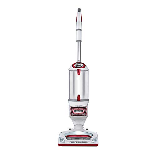 Shark Rotator Professional Upright Corded Bagless Vacuum for Carpet and Hard Floor with Lift-Away Hand Vacuum and Anti-Allergy Seal (NV501), White with Red Chrome