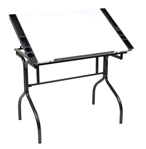 Studio Designs Folding Modern Top Adjustable Drafting Table Craft Table Drawing Desk Hobby Table Writing Desk Studio Desk, 35.25