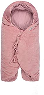 7AM Enfant Baby Car Seat Covers - Nido Velour Lightweight Infant Baby Wrap Blanket, Universal & Multi-Seasonal Swaddle Wrap for Car Seat, Bassinet, Stroller, Pram, Buggy (Pink, Small)