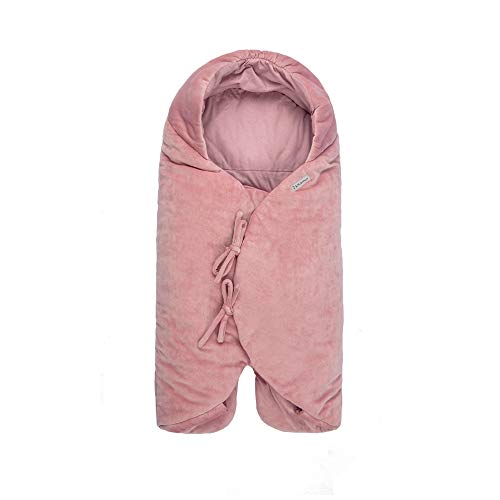 7AM Enfant Baby Car Seat Covers - Nido Velour Lightweight Infant Baby Wrap Blanket, Universal & Multi-Seasonal Swaddle Wrap for Car Seat, Bassinet, Stroller, Pram, Buggy (Pink, Small)